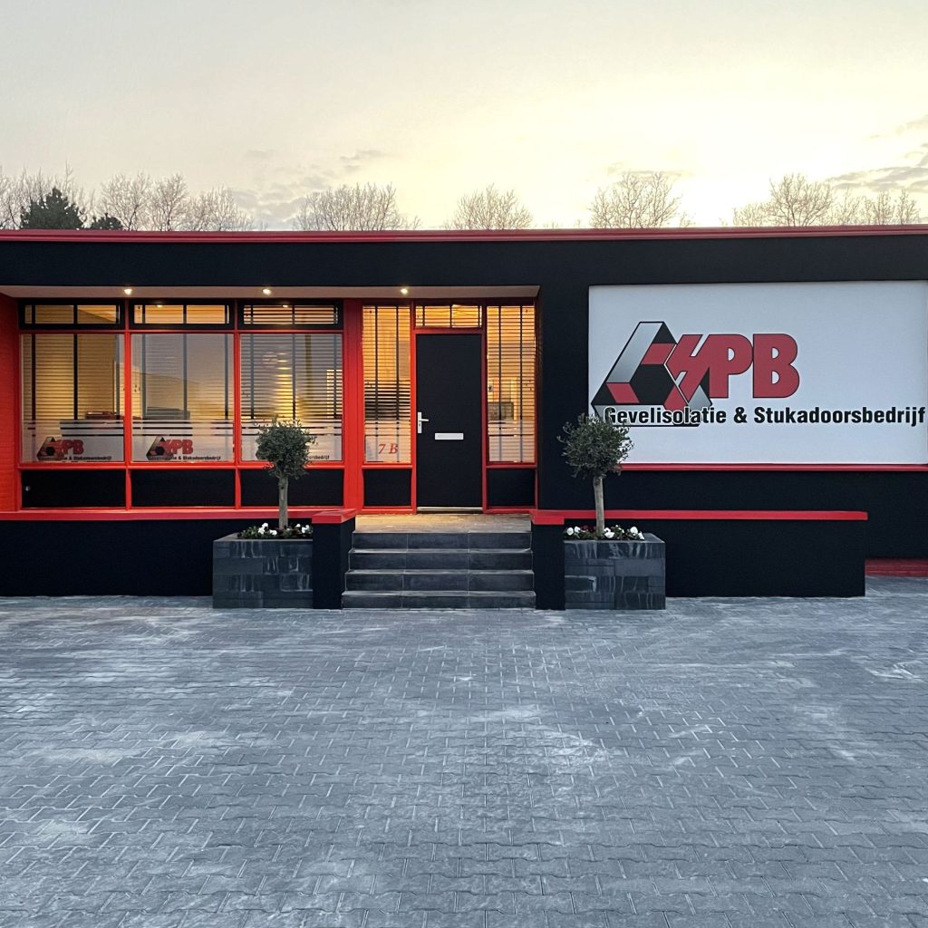 Kantoor en showroom van HPB Gevelisolatie en Stukadoorsbedrijf in Emmen