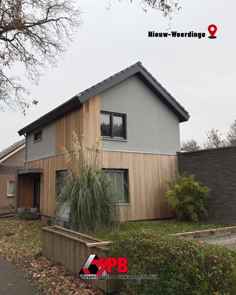 Buitenstucwerk met sierpleister in Nieuw-Weerdinge door HPB Gevelisolatie – foto 1 van 1