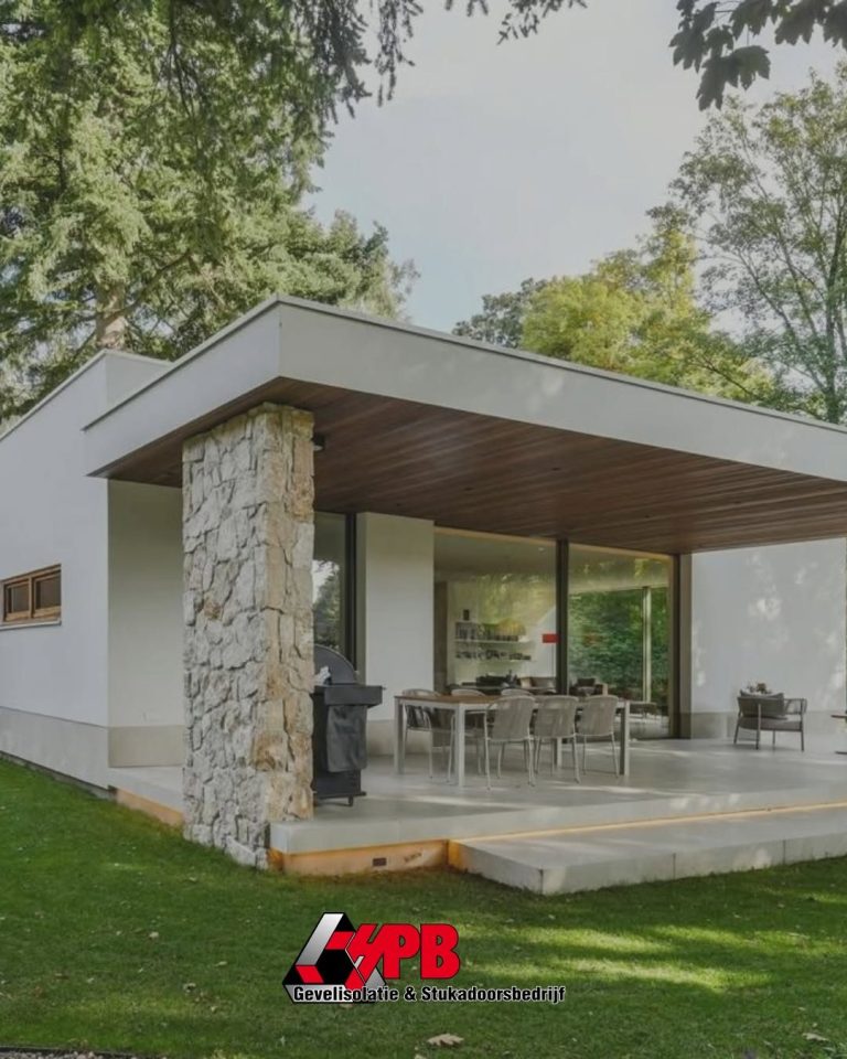 Gevelisolatie bij een nieuwbouwbungalow in Bennekom door HPB Gevelisolatie – foto 1 van 5