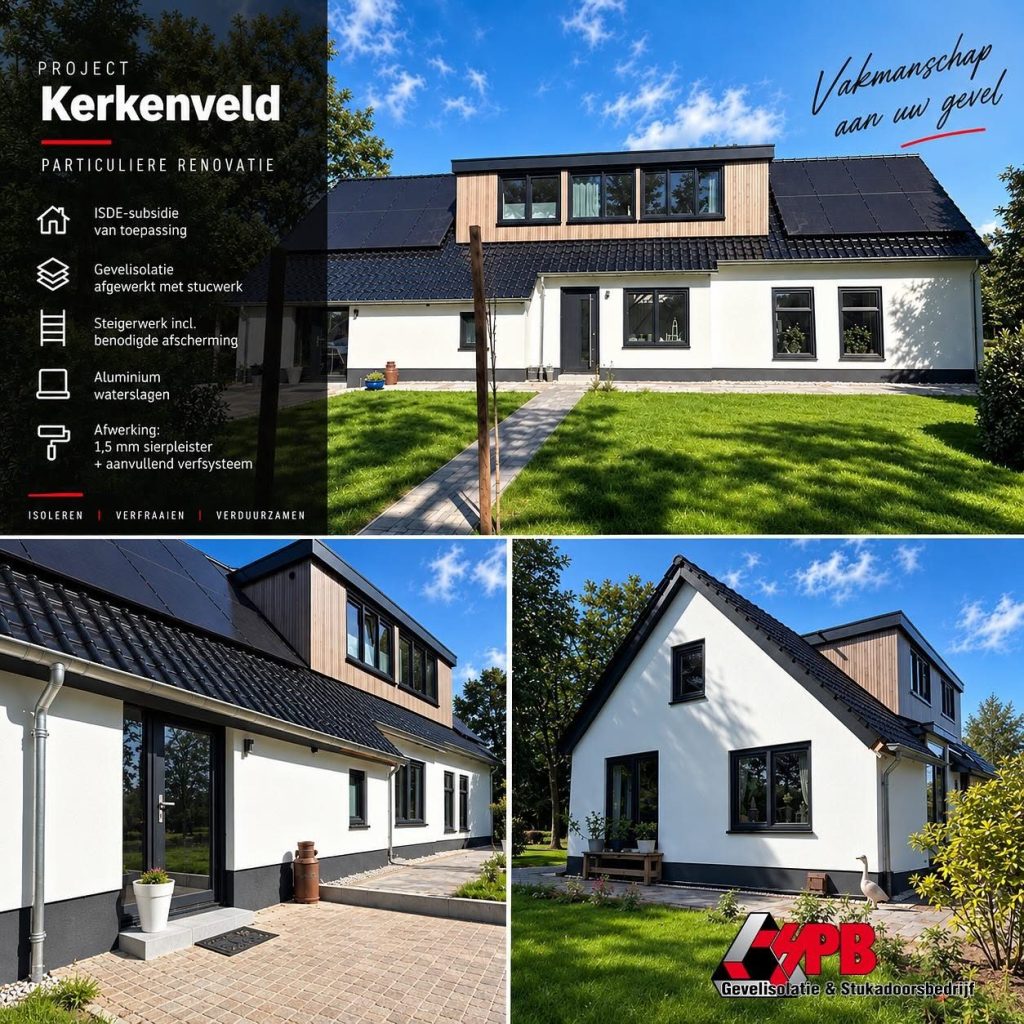 Gevelisolatie met sierpleister in Kerkenveld door HPB Gevelisolatie – foto 1 van 1