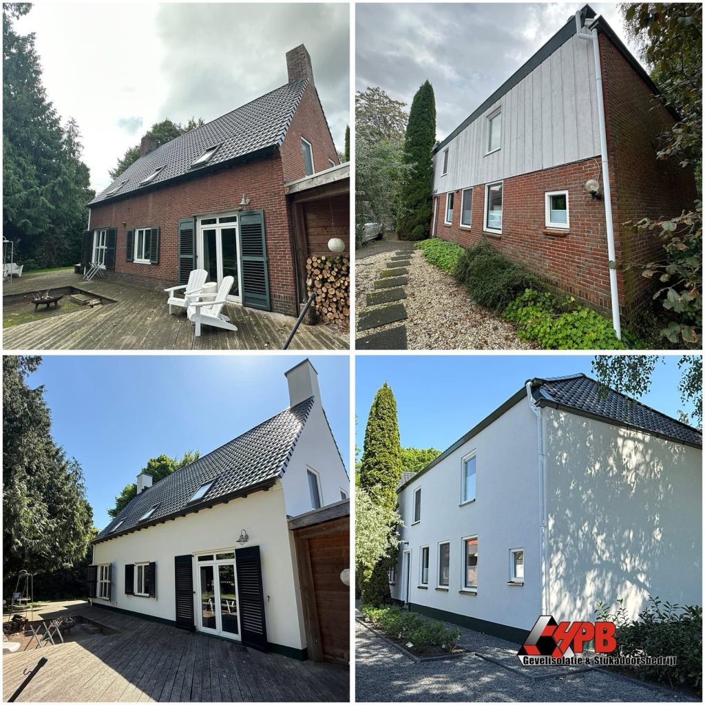 Gevelstucwerk met sierpleister in Nieuw-Buinen door HPB Gevelisolatie – foto 1 van 2