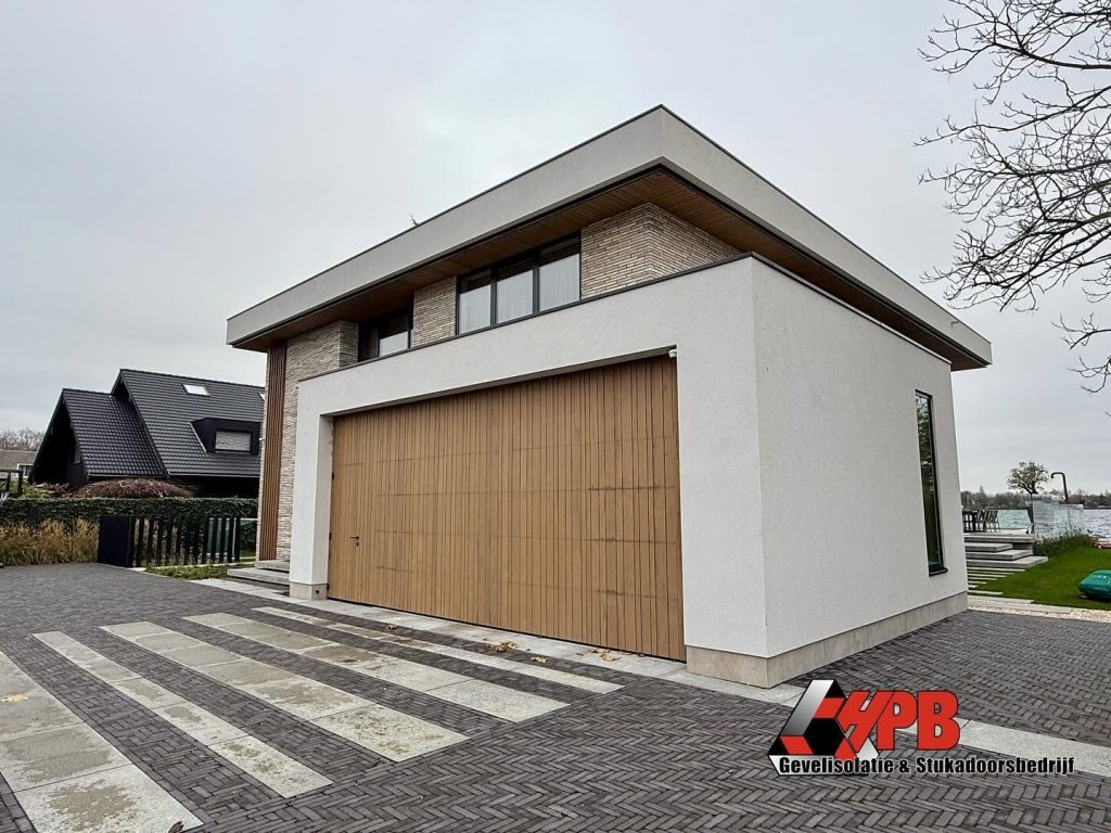 Gevelstucwerk met sierpleister in Vinkeveen door HPB Gevelisolatie – foto 4 van 4
